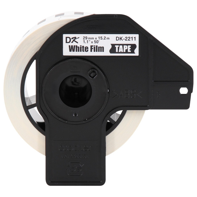 BROTHER INTL CORP Brother DK2211  DK-2211 Black-On-White Tape, 1.14in x 50ft