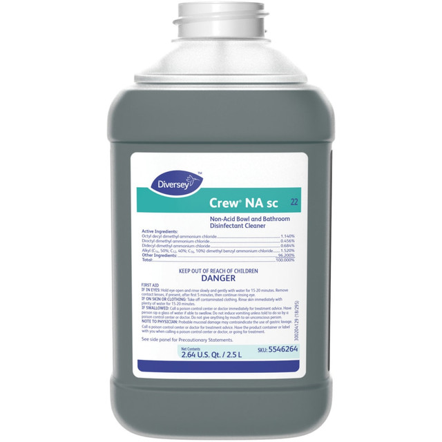 SEALED AIR CORPORATION DVO5546264 Diversey Crew Nonacid Bowl And Bathroom Cleaner, 2.5L, J-Fill, 2/CT