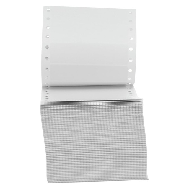 UNIVERSAL OFFICE PRODUCTS 70104 Universal Dot Matrix Printer Labels, UNV70104, Rectangle, 15/16in x 3-1/2in, White, Box Of 5000 Labels