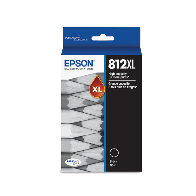 EPSON AMERICA INC. Epson T812XL120-S  812XL DuraBrite Black High-Yield Ink Cartridge, T812XL120-S