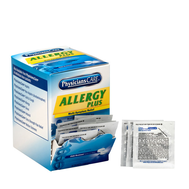 ACME UNITED CORPORATION 90091 PhysiciansCare Allergy Medication, 2 Per Pack, Box Of 50 Packs ACME UNITED CORPORATION 90091 PhysiciansCare Allergy Medication, 2 Per Pack, Box Of 50 Packs