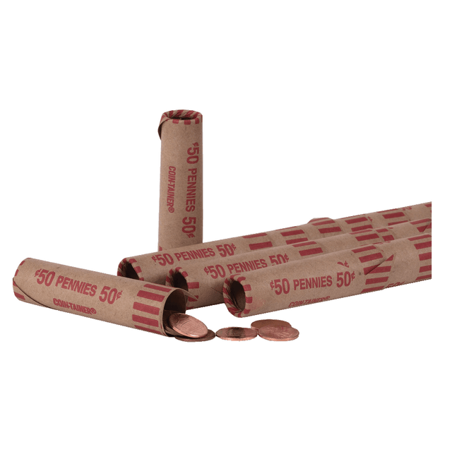 PAP-R PRODUCTS 23001 PAP-R Tubular Coin Wrap - 1cents Denomination - Durable, Burst Resistant, Crimped, Pre-formed - 57 lb Paper Weight - Paper - Red PAP-R PRODUCTS 23001 PAP-R Tubular Coin Wrap - 1cents Denomination - Durable, Burst Resistant, Crimped, Pre-formed - 57 lb Paper Weight - Paper - Red