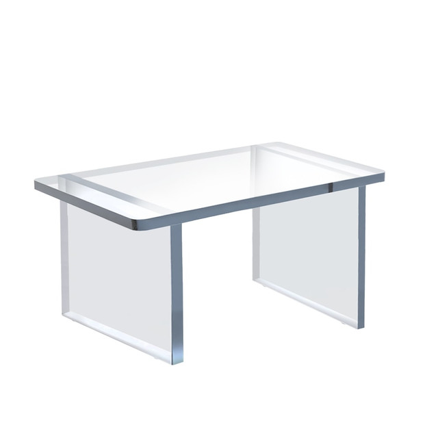 AZAR INTERNATIONAL INC 515367 Azar Displays Thick Deluxe Acrylic Riser With Bumpers, 7inH x 11-3/4inW x 7-3/4inD, Clear