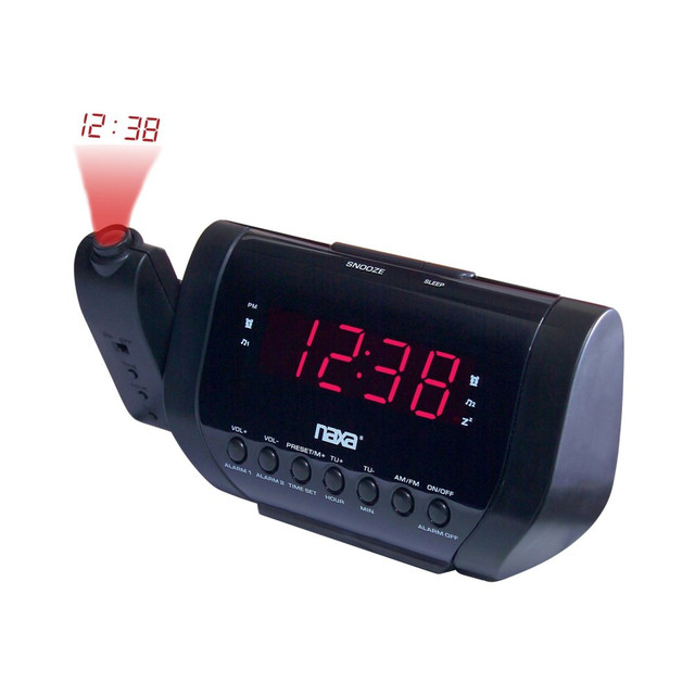 A dual alarm clock that can project the time onto any wall.