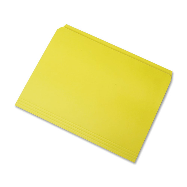 NATIONAL INDUSTRIES FOR THE BLIND 3649486 SKILCRAFT Straight-Cut Color File Folders, Letter Size, 100% Recycled, Yellow, Box Of 100