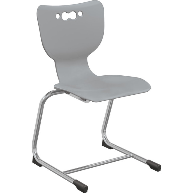 MOORECO INC 53218-1-GREY-NA-CH MooreCo Hierarchy Armless Cantilever Chair, 18in Seat Height, Gray