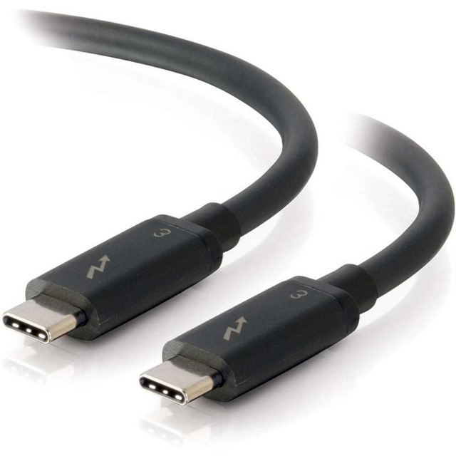 LASTAR INC. C2G 28840  1.5ft USB C Cable - Thunderbolt 3 Cable - 40Gbps - M/M - 1.50 ft Thunderbolt Data Transfer Cable - Type C Male Thunderbolt 3 - Type C Male Thunderbolt 3 - 40 Gbit/s - Black