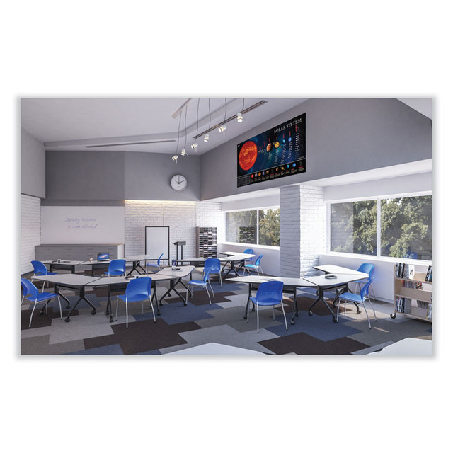 SAFCO PRODUCTS 6805GN Reve GuestBistro Chair with Straight Legs, Supports Up to 250 lb, 18" Seat Height, Green Seat/Back, Silver Base, 2/Carton