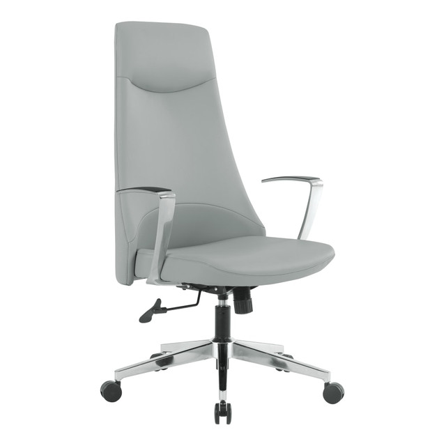 OFFICE STAR PRODUCTS Office Star 62300C-R112  Dillion Ergonomic Antimicrobial Fabric High-Back Office Chair, Steel