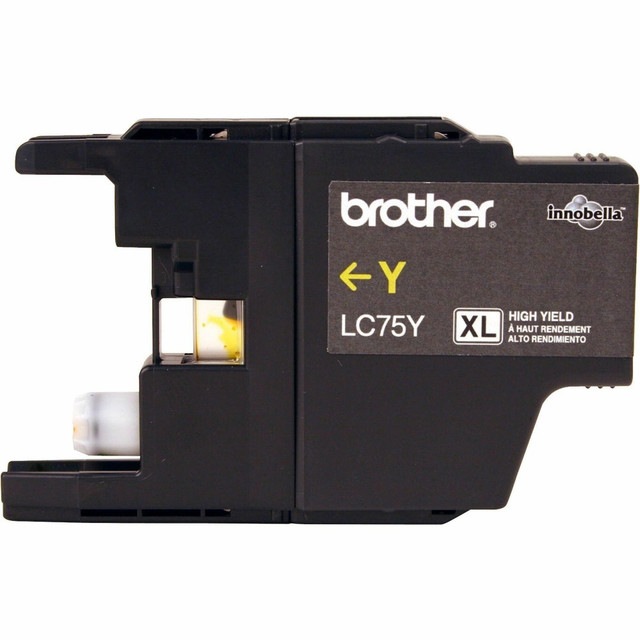 BROTHER INTL CORP LC75Y Brother LC75 Yellow Ink Cartridge, LC75Y