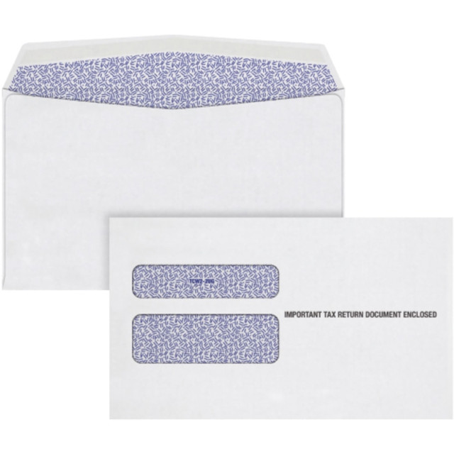 TOPS BUSINESS FORMS TOPS 2219C  W-2 Continuous Tax Envelope - Document - 9 1/2in Width x 5 5/8in Length - Gummed - 24 / Pack - White