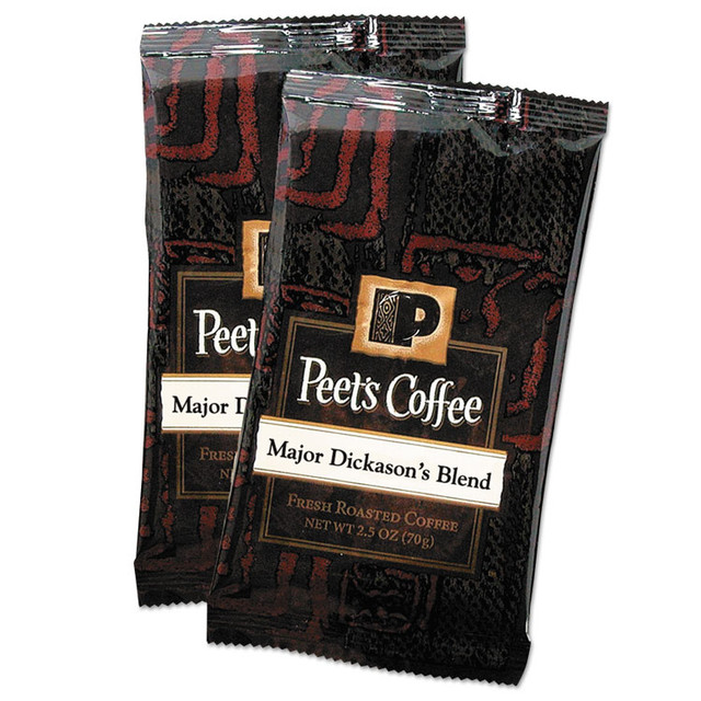 PEETS Peet's Coffee & Tea® 504916 Coffee Portion Packs, Major Dickason's Blend, 2.5 oz Frack Pack, 18/Box