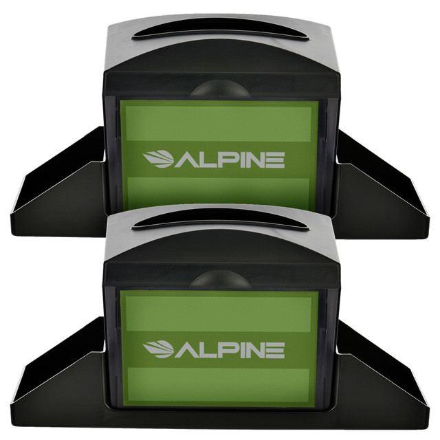 ADIR CORP. ALP4332-C-2PK Alpine Tabletop Interfold Napkin Dispensers With Caddies, Black, Pack of 2 Caddies