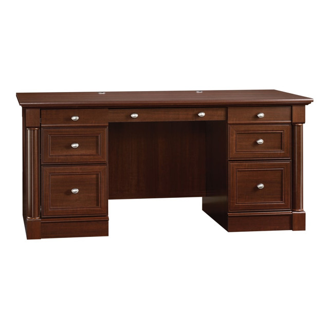 SAUDER WOODWORKING CO. 412902 Sauder Palladia 66inW Executive Computer Desk, Select Cherry