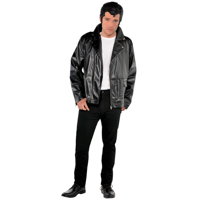 AMSCAN CO INC Amscan 8401428  Grease T-Birds Mens Halloween Costume Jacket, Standard, Black