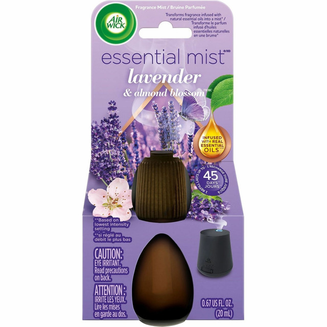 RECKITT BENCKISER 98552 Air Wick Essential Mist Scented Diffuser Oil Refill - Oil - 0.7 fl oz (0 quart) - Lavender & Almond Blossoms - 45 Day - Long Lasting - 1 Each RECKITT BENCKISER 98552 Air Wick Essential Mist Scented Diffuser Oil Refill - Oil - 0.7 fl oz (0 quart) - Lavender & Almond Blossoms - 45 Day - Long Lasting - 1 Each