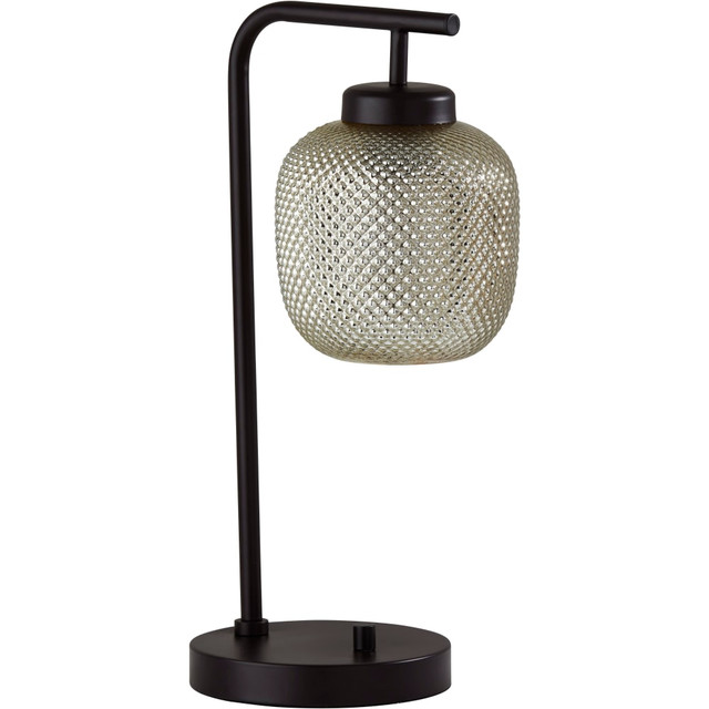 ADESSO INC 3575-26 Adesso Vivian Desk Lamp, 19-1/2inH, Clear Shade/Dark Bronze Base