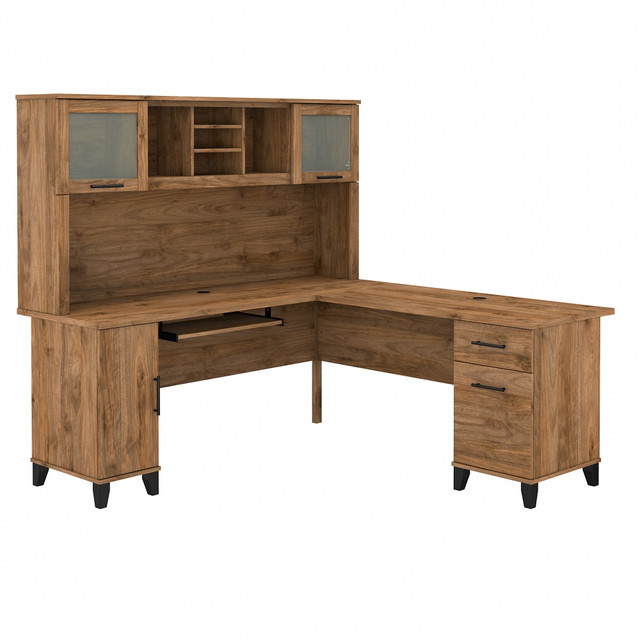 BUSH INDUSTRIES INC. SET001FW Bush Furniture Somerset 72inW L-Shaped Desk With Hutch, Fresh Walnut, Standard Delivery BUSH INDUSTRIES INC. SET001FW Bush Furniture Somerset 72inW L-Shaped Desk With Hutch, Fresh Walnut, Standard Delivery