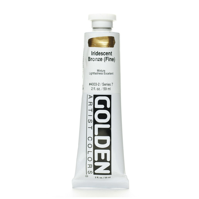 GOLDEN ARTIST COLORS, INC. 4003-2 Golden Acrylic Paint, Fine, 2 Oz, Iridescent Bronze