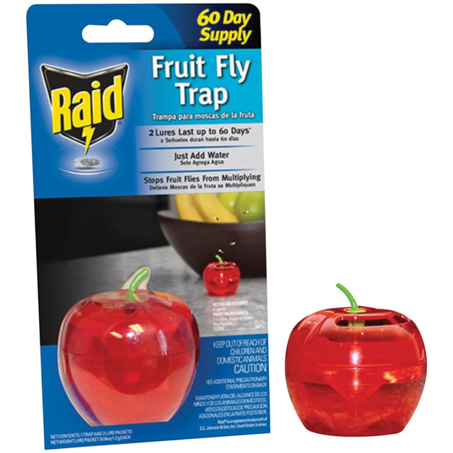 PIC CORPORATION 2PK-FFTA-RAID Raid Apple Fruit Fly Traps, 2.4 Oz, Pack Of 2 Traps PIC CORPORATION 2PK-FFTA-RAID Raid Apple Fruit Fly Traps, 2.4 Oz, Pack Of 2 Traps