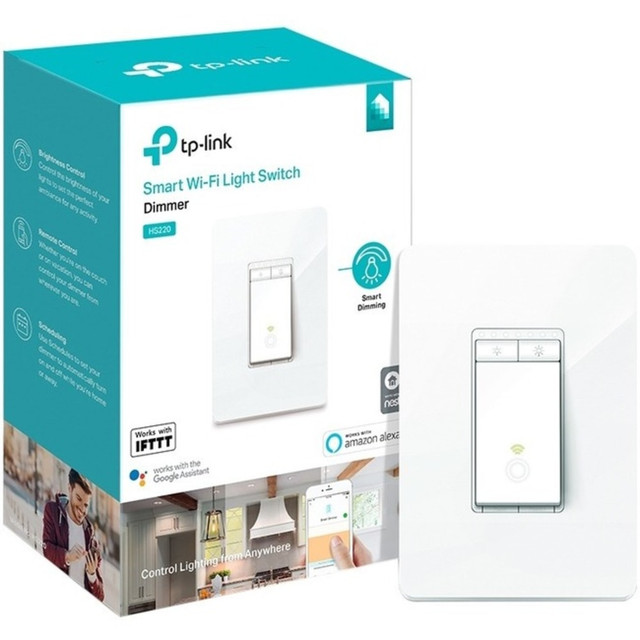 TP-LINK SYSTEMS INC. HS220 TP-LINK Kasa Smart Wi-Fi Light Switch, Dimmer TP-LINK SYSTEMS INC. HS220 TP-LINK Kasa Smart Wi-Fi Light Switch, Dimmer