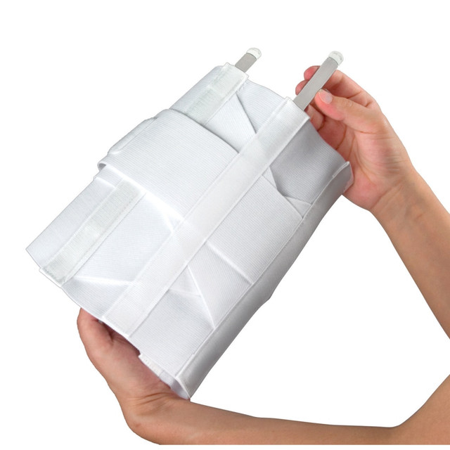 MABIS HEALTHCARE, INC. 632-6405-2923 DMI Adjustable Lumbar Support Back Brace With Rigid Steel Stays, Fits 34in-48in Waists, White