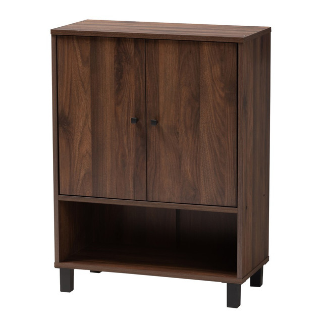 WHOLESALE INTERIORS, INC. 2721-9154 Baxton Studio Rossin 2-Door Entryway Shoe Storage Cabinet, Walnut WHOLESALE INTERIORS, INC. 2721-9154 Baxton Studio Rossin 2-Door Entryway Shoe Storage Cabinet, Walnut