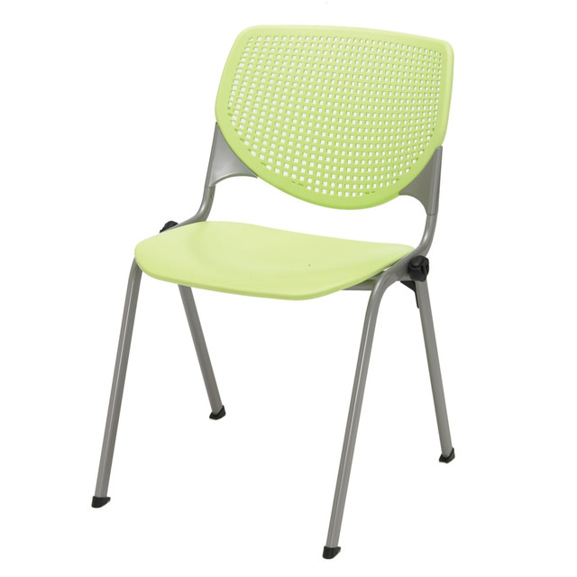 KFI FURNITURE, LLC 2300-P14LIMEGREEN KFI Studios KOOL Stacking Chair, Lime Green/Silver