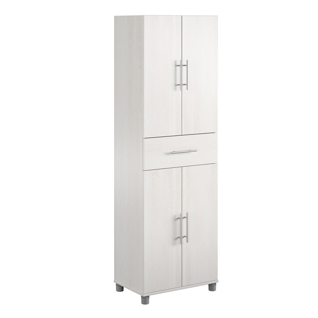 AMERIWOOD INDUSTRIES, INC. Ameriwood Home 8487341COM  Camberly 4-Door/1-Drawer 24inW Storage Cabinet, Ivory