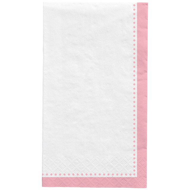 AMSCAN 530100.109  Premium Buffet Napkins, 7-3/4in x 4-1/2in, New Pink