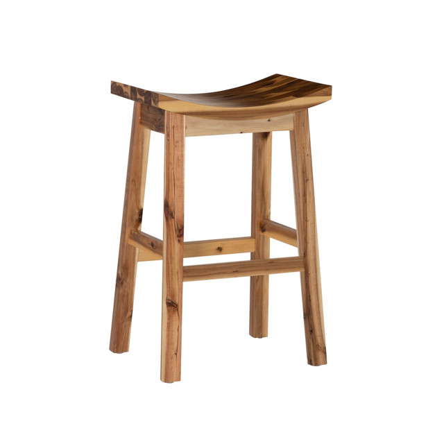 L. POWELL ACQUISITION CORP. Powell ODP2422  Daire Backless Saddle Bar Stool, Natural