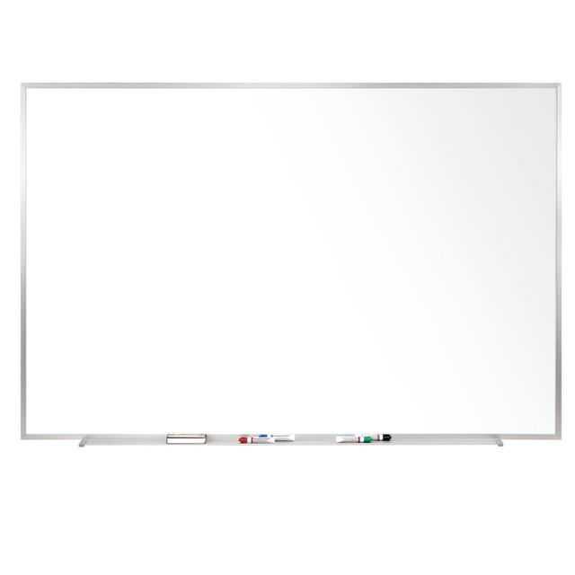 GHENT MANUFACTURING INC. Ghent M1-46-4  Magnetic Dry-Erase Whiteboard, 48in x 72in, Aluminum Frame With Silver Finish