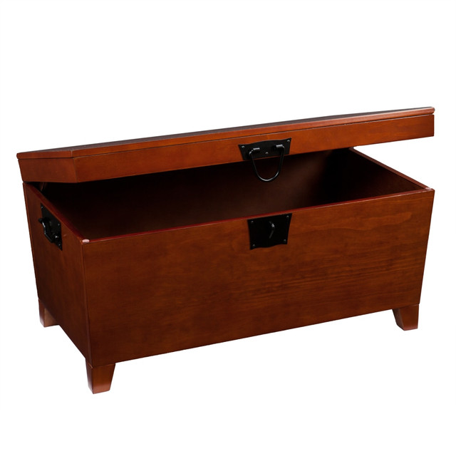 SOUTHERN ENTERPRISES, INC. SEI Furniture CK1224T  Pyramid Trunk Cocktail Table, Oak