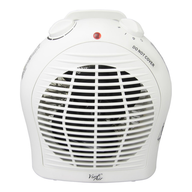 MEGAGOODS, INC. Vie Air 995100344M  1500-Watt Fan Heater, 4-1/4inH x 9inW x 9-3/4inD, White