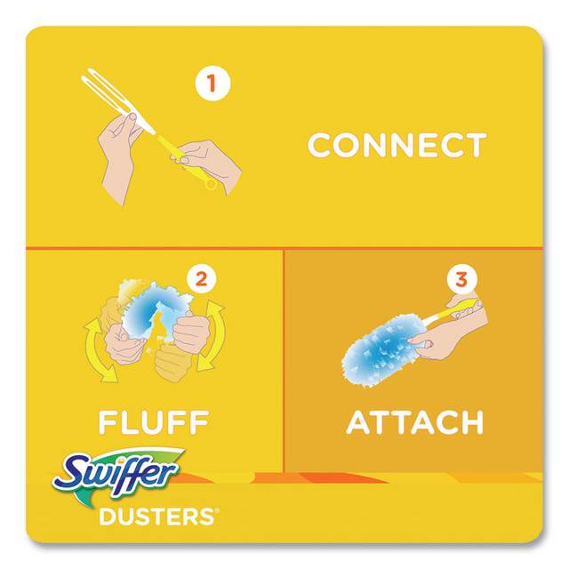 PROCTER & GAMBLE Swiffer® 99037 Dusters Refill, Dust Lock Fiber, Lavender Scent, Light Blue, 18/Box