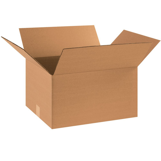 B O X MANAGEMENT, INC. Partners Brand 181410  Corrugated Boxes, 18in x 14in x 10in, Kraft, Pack Of 25