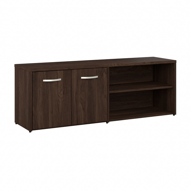 BUSH INDUSTRIES INC. Bush Business Furniture SCS160BW  Studio C Low Storage Cabinet With Doors And Shelves, Black Walnut, Standard Delivery