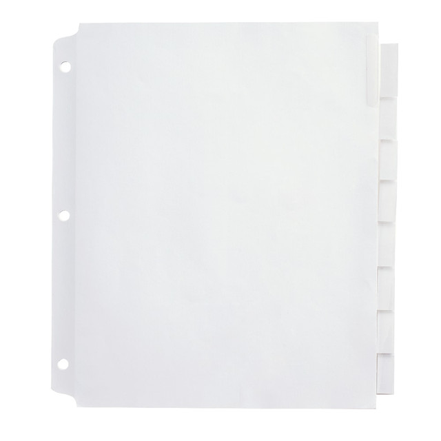 OFFICE DEPOT 3585414796  Brand Insertable Extra-Wide Dividers With Big Tabs, Clear, 8-Tab