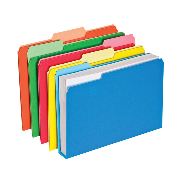 TOPS BRANDS 54460 Pendaflex Double Stuff File Folders, Letter Size, 1 1/2in Expansion, Assorted Colors, Pack Of 50 Folders TOPS BRANDS 54460 Pendaflex Double Stuff File Folders, Letter Size, 1 1/2in Expansion, Assorted Colors, Pack Of 50 Folders