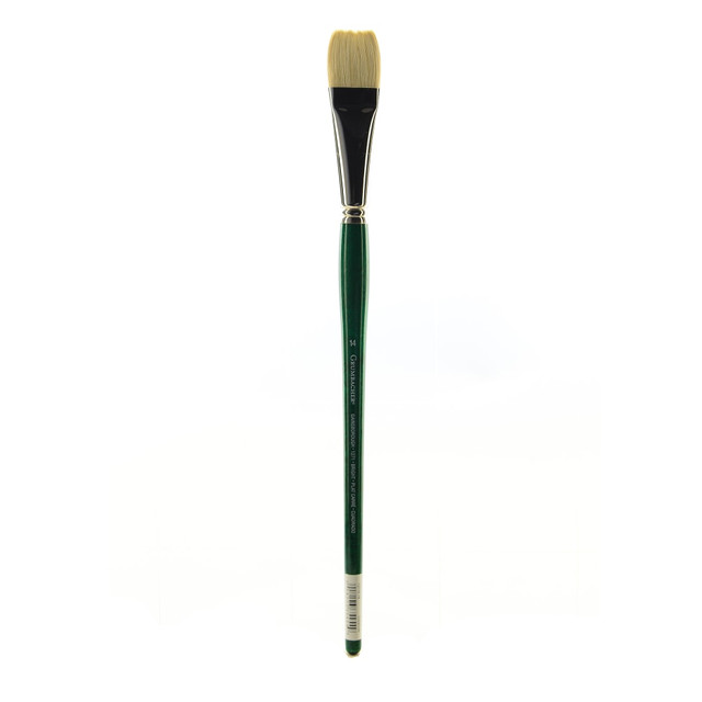 KOH-I-NOOR RAPIDOGRAPH, INC. 1271B.14 Grumbacher Gainsborough Oil And Acrylic Paint Brush, Size 14, Bright Bristle,Hog Hair, Green