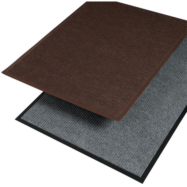 CROWN MATS & MATTING NR0035BR Crown Needle Rib Wipe And Scrape Indoor Mat, 36in x 60in, Brown