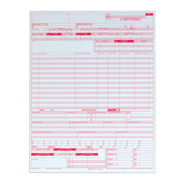 TOPS BUSINESS FORMS TOPS 59870R  UB-04 Forms, 1 Part, White, 8 1/2in x 11in, Box Of 2,500