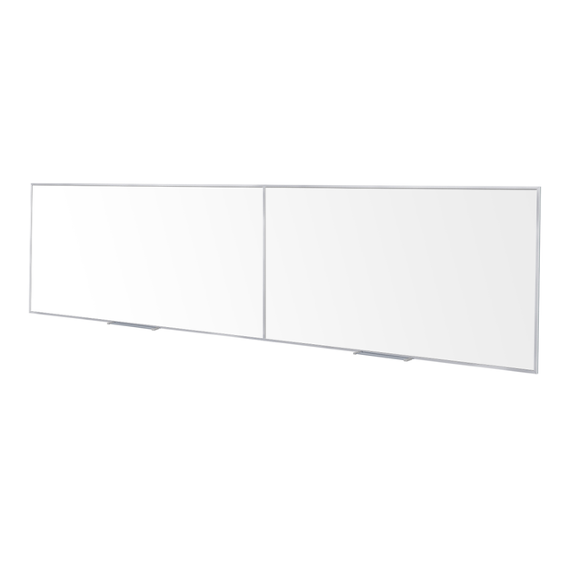 GHENT MANUFACTURING INC. M1-416-4 Ghent Magnetic Dry-Erase Whiteboard, Porcelain, 48-1/2in x 193in, White, Satin Aluminum Frame