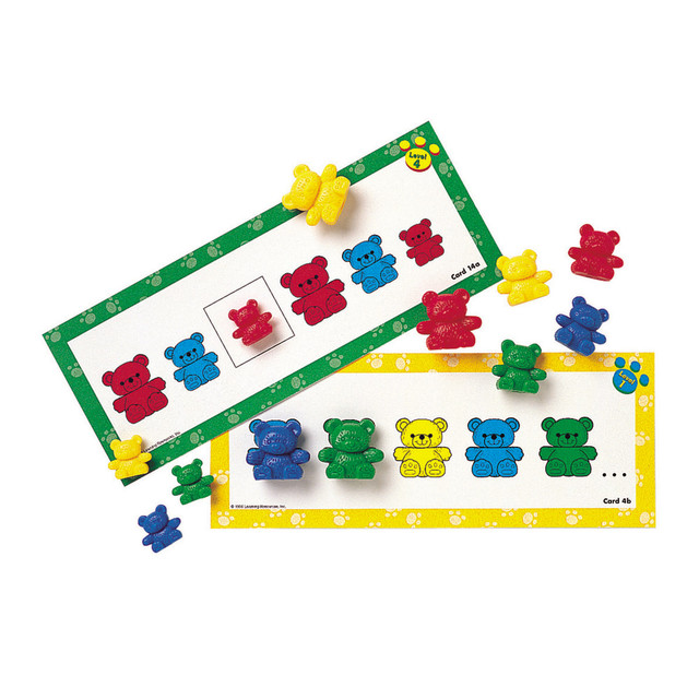 LEARNING RESOURCES, INC. Learning Resources LER0753  Three Bear Family Pattern Cards, 11 1/2inH x 5 15/16inW x 7/16inD, Multicolor, Pre-K - Grade 3, Pack Of 16