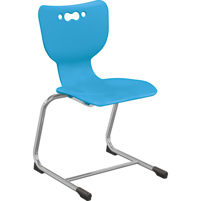 MOORECO INC 53218-1-BLUE-NA-CH MooreCo Hierarchy Armless Cantilever Chair, 18in Seat Height, Blue