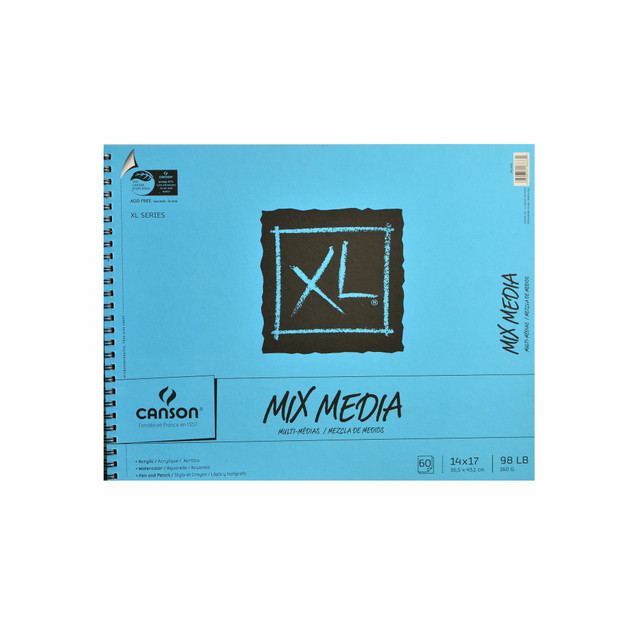 CANSON, INC. 100510930 Canson XL Mix Media Pad, 14in x 17in, 60 Sheets