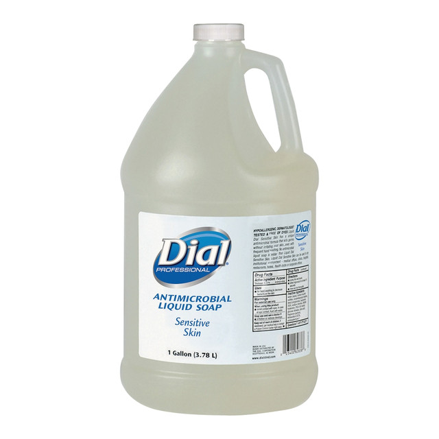 THE DIAL CORPORATION DIA82838 Dial Sensitive Skin Antimicrobial Liquid Soap Refill, 1 Gal.
