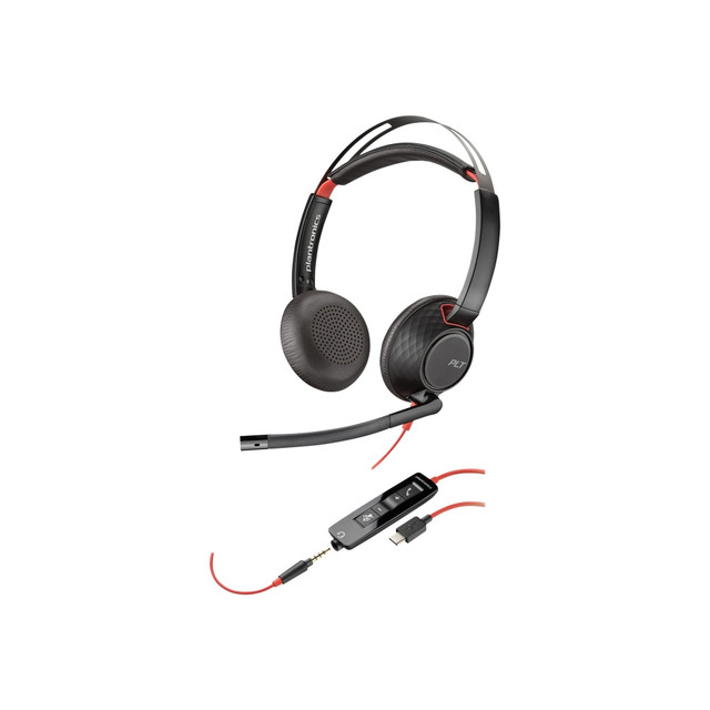 HP INC. 80R97AA Plantronics Blackwire 5200 Series USB Over-the-Ear Headset, 2DC902