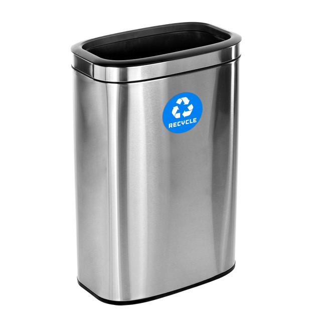 ADIR CORP. ALP470-40L-R Alpine Industries Slim Recycling Can, 10.5 Gallons, Silver ADIR CORP. ALP470-40L-R Alpine Industries Slim Recycling Can, 10.5 Gallons, Silver