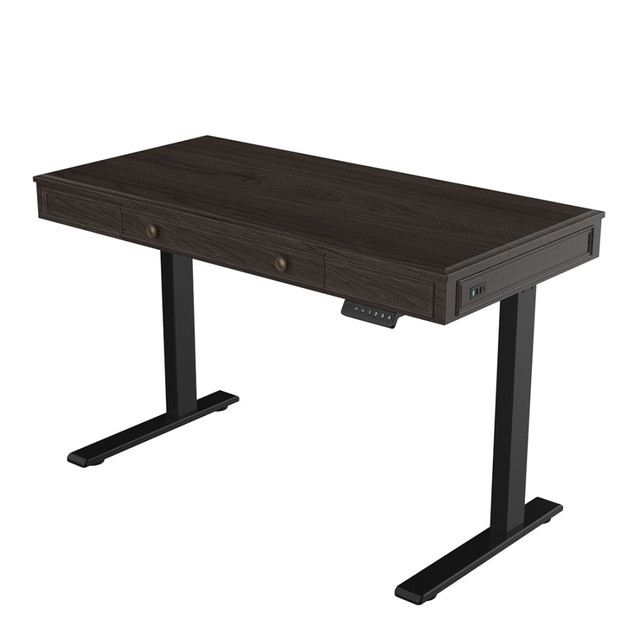 ZOXOU INC. UD5B-OFF FlexiSpot 48inW Electric Height-Adjustable Desk, Brown